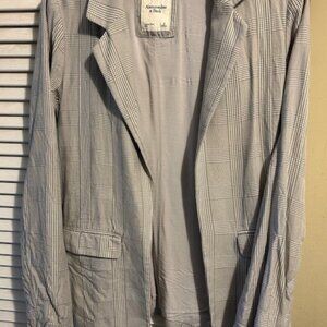 Abercrombie & Fitch Women's Blazer Sport Coat Cotton Gray plaid Size S